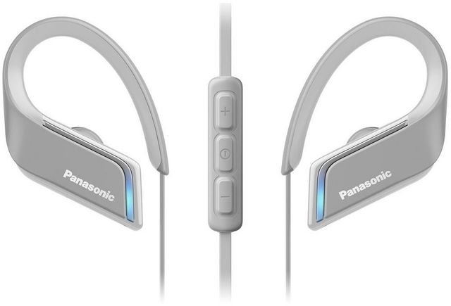 Panasonic® Ultra-Light WINGS Black Wireless Sports Clip Headphones 10