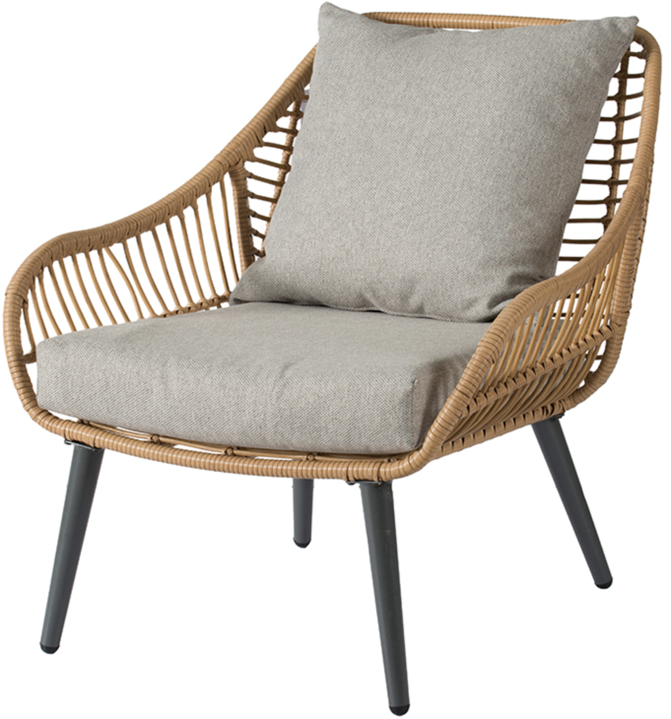 A & B Home Natural/Soft Gray Wicker Single Chair