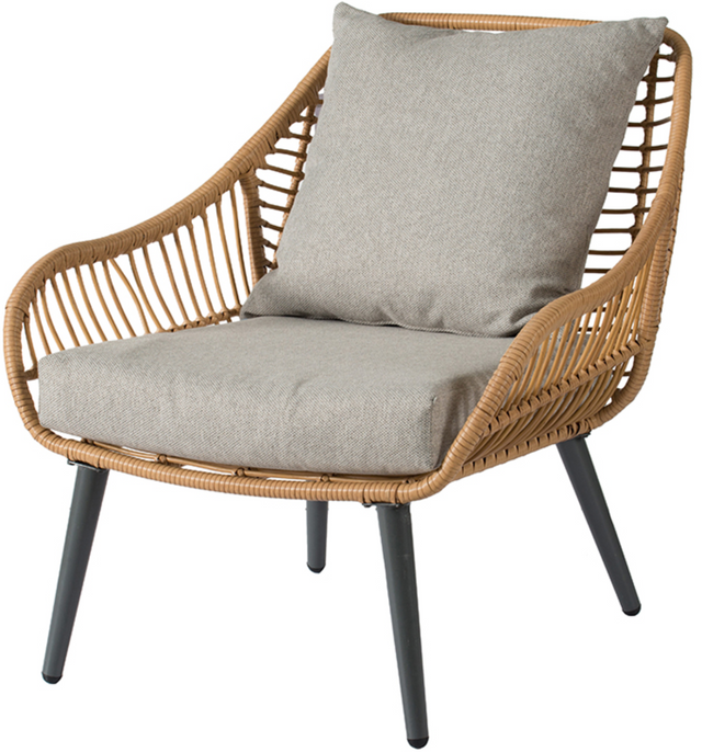 A & B Home Natural/Soft Gray Wicker Single Chair-0