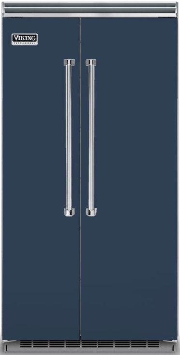 Viking® 5 Series 25.3 Cu. Ft. Slate Blue Professional Built In Side-by-Side Refrigerator