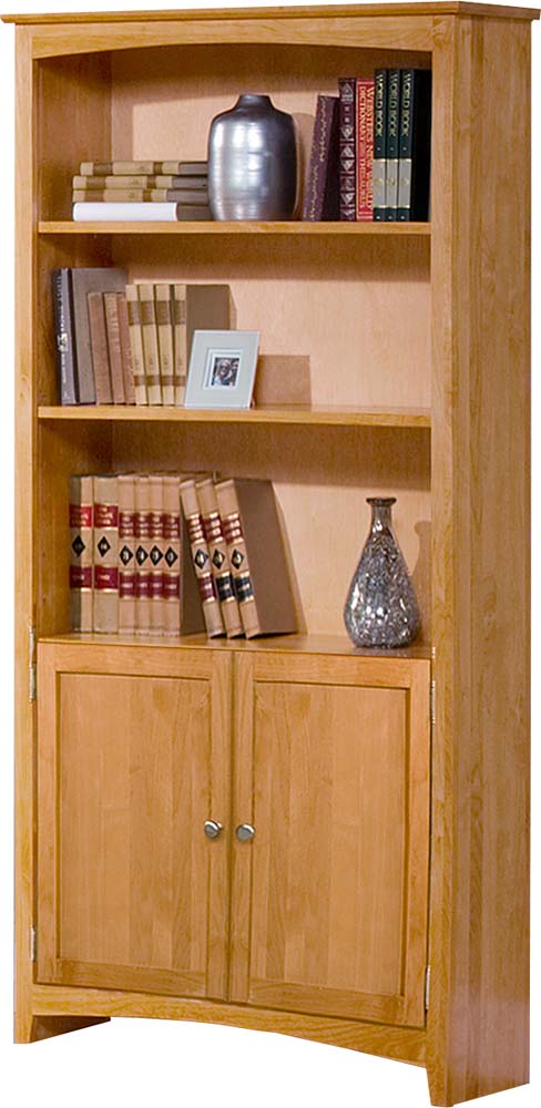 Archbold Furniture Alder Shaker Bookcase 24" x 72" With Doors
