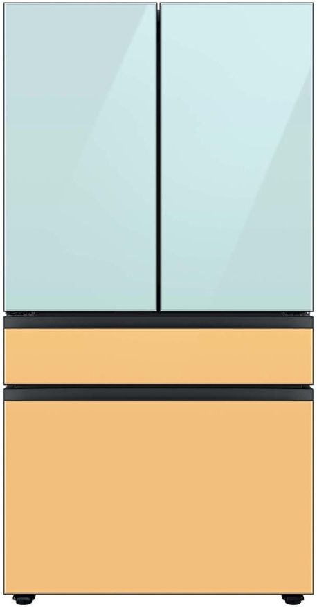 Samsung Bespoke 36" Sunrise Yellow Glass French Door Refrigerator Middle Panel 5