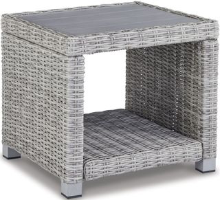 Signature Design by Ashley® Naples Beach Light Gray Outdoor End Table