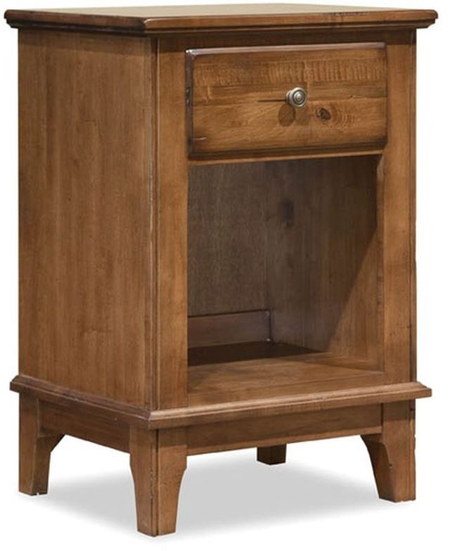 Durham Furniture Rustic Civility Cinnamon Shelf Nightstand 0
