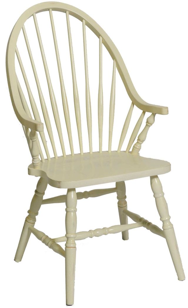 TEI Windswept Shores Buttermilk Rub-thru Arm Chair