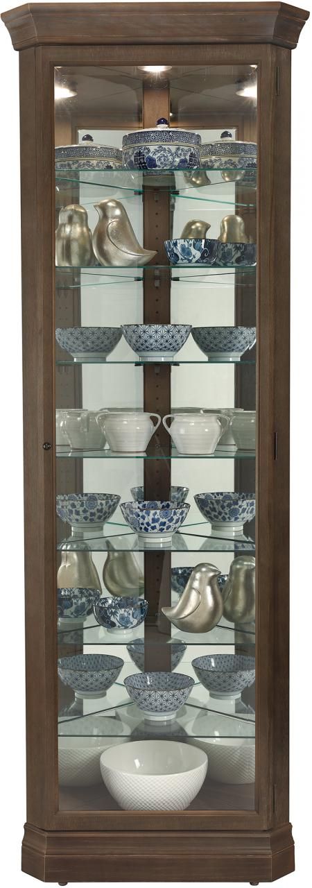 Howard Miller® Delia Aged Auburn Curio Cabinet
