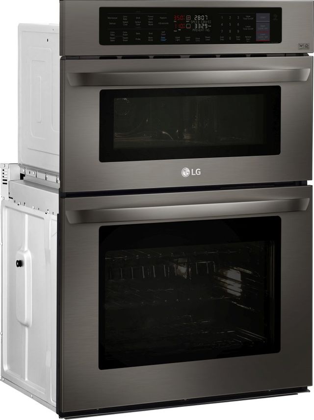 LG 30” Black Stainless Steel Oven/Microwave Combo Electric Wall Oven-2
