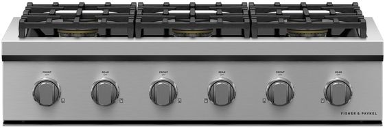 Fisher & Paykel Series 9 36" Stainless Steel Professional Liquid Propane Gas Rangetop-0