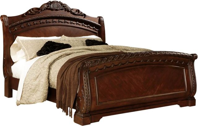 Millennium® by Ashley® North Shore 5-Piece Dark Brown California King Sleigh Bed Set 1