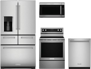 KitchenAid® 4 Piece Stainless Steel Kitchen Appliance Package