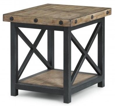Flexsteel® Carpenter Black/Light Brown End Table
