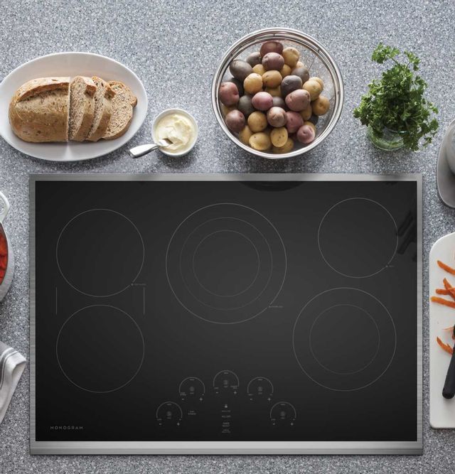 Monogram® 30" Stainless Steel Touch Control Electric Cooktop-2