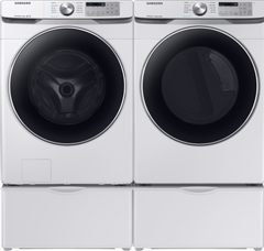 Samsung Front Load Laundry Pair Special with a 4.5 Cu Ft Washer and a 7.5 Cu Ft Electric Dryer With Pedestals