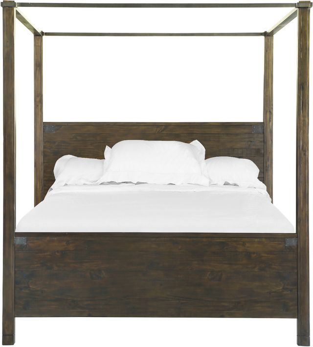 Magnussen Home® Pine Hill Rustic Pine Complete Queen Poster Bed-1