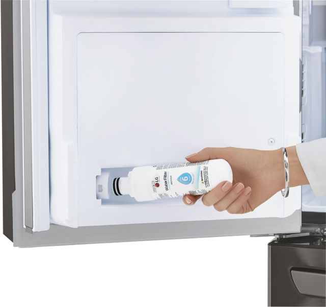 LG 22.5 Cu. Ft. PrintProof™ Black Stainless Steel Smart Wi-Fi Enabled Counter Depth French Door Refrigerator 7