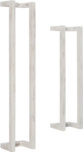 Powell® Tesni Set of 2 White Wood Towel Racks