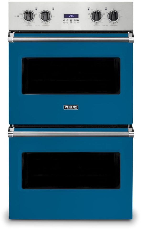 Viking® 5 Series 30" Alluvial Blue Professional Built In Double Electric Select Wall Oven