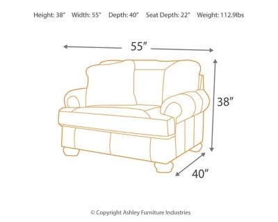 Signature Design by Ashley® Axiom Walnut Chair and a Half 5