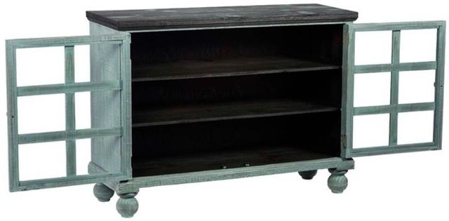 Progressive® Furniture Elizabeth Spearmint Pine Display Cabinet-3