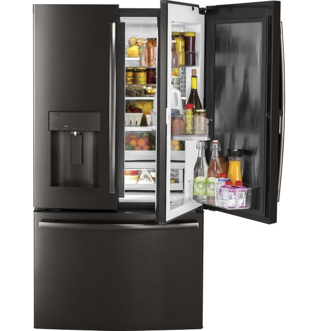 GE® 27.8 Cu. Ft. French Door Refrigerator-Black Stainless Steel 9