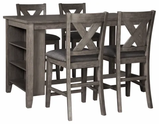 Signature Design by Ashley® Caitbrook 5-Piece Gray Counter Height Dining Set-0