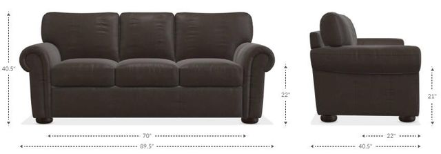 La-Z-Boy® Theo Coffee Leather Sofa 5