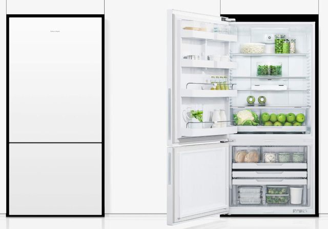 Fisher & Paykel Series 5 17.5 Cu. Ft. White Counter Depth Bottom Freezer Refrigerator 5