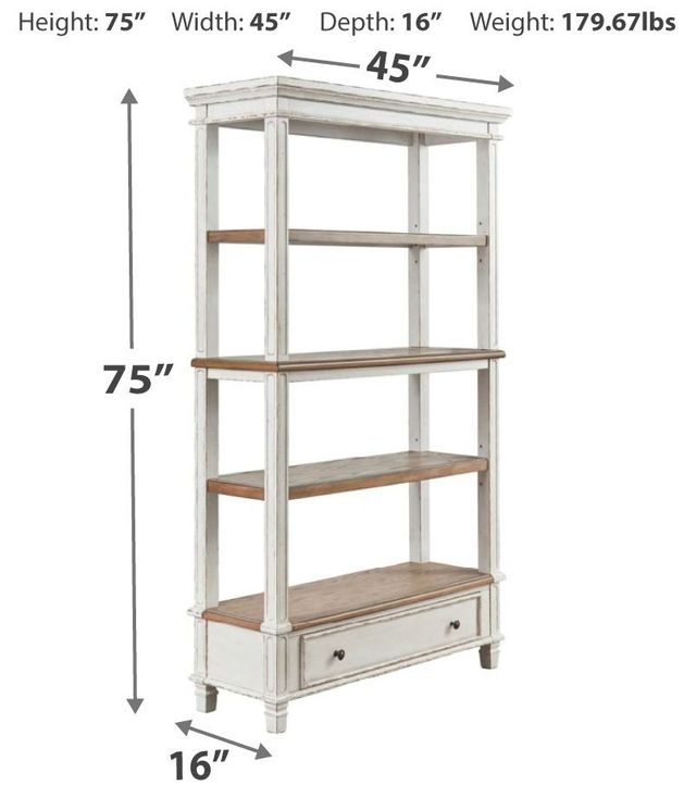 Signature Design by Ashley® Realyn Brown/White Bookcase 3