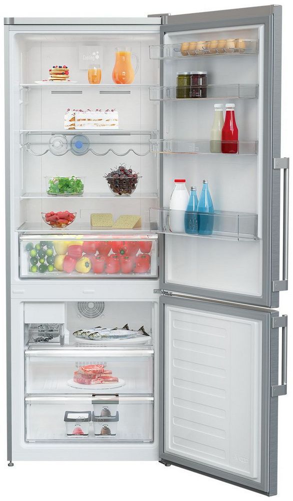 Blomberg® 16.79 Cu. Ft. Stainless Steel Counter Depth Bottom Freezer Refrigerator 2