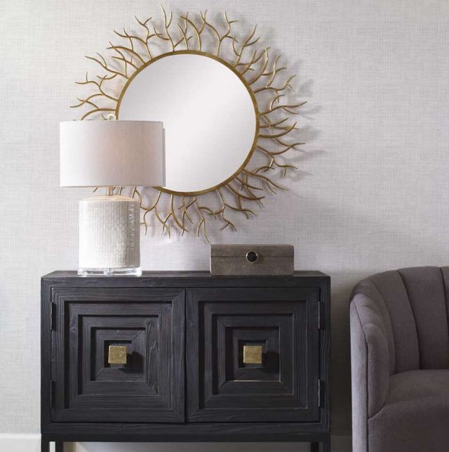 Uttermost® Into The Woods Gold Round Mirror 3