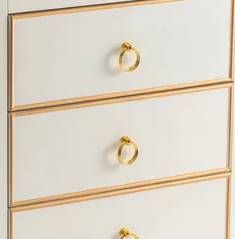 Crestview Collection Phoebe White and Gold Chest-1