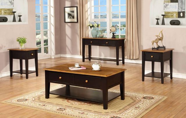 Tennessee Enterprises, Inc. Quinton Narrow Pecan & Black Sofa Table 1