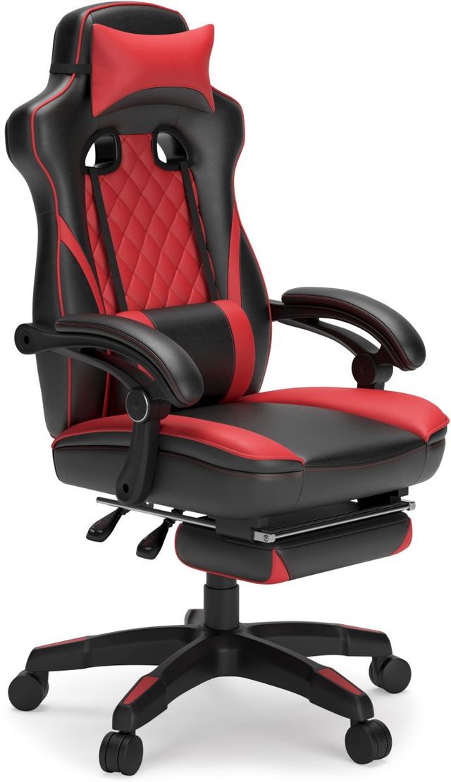 Signature Design by Ashley® Lynxtyn Red/Black Home Office Swivel Desk Chair 0