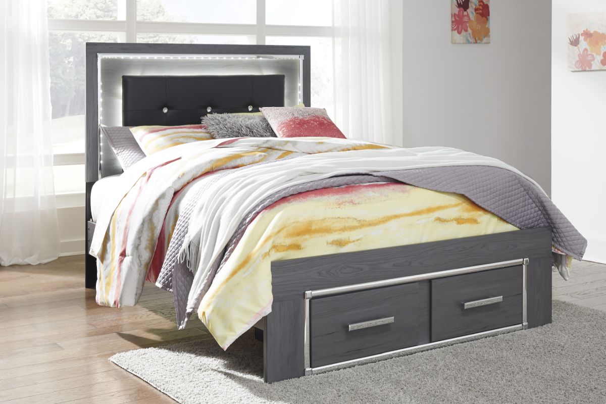 Signature Design By Ashley® Lodanna Gray King Storage Panel Bed | Evans ...