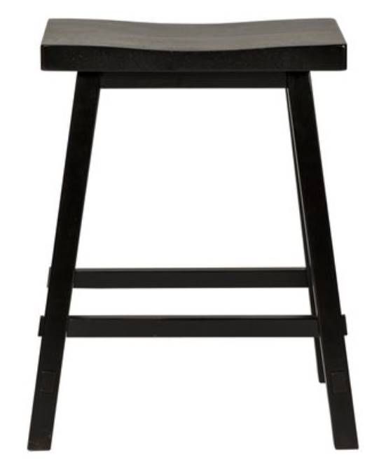 Liberty Furniture Creations II 24" Sawhorse Black Bar Stool - Set of 2-1