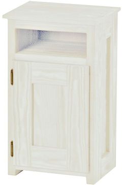 Crate Designs™ Furniture Cloud Left Side Hinge Door Petite Nightstand with Lacquer Finish Top Only