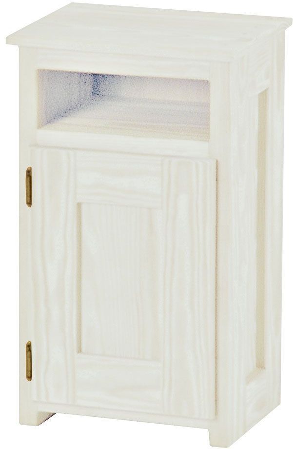 Crate Designs™ Furniture Cloud Left Side Hinge Door Petite Nightstand with Lacquer Finish Top Only 0