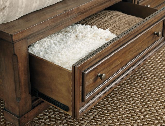 Signature Design by Ashley® Flynnter Medium Brown King Panel Storage Bed-2