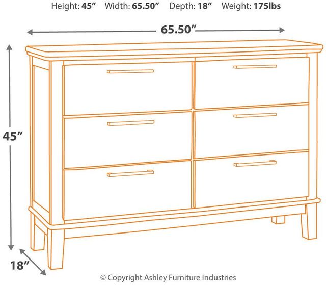 Signature Design by Ashley® Ralene Medium Brown Dresser 1