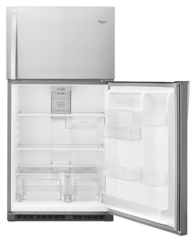Whirlpool® 21.3 Cu. Ft. Top Freezer Refrigerator-Monochromatic Stainless Steel 3
