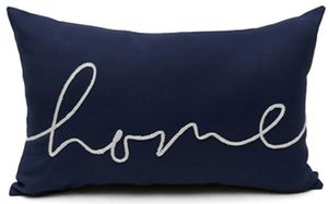 Signature Design by Ashley® Velvetley Set of 4 Navy/White Pillows