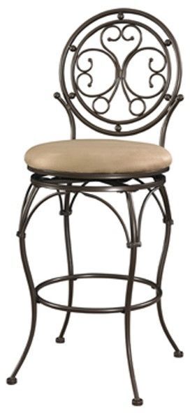 Powell® Big & Tall Scroll Circle Back Counter Height Stool
