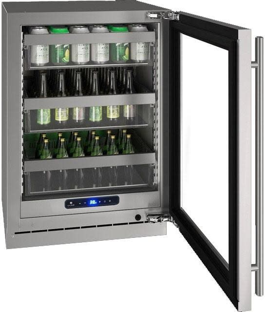 U-Line® 5 Class 24" Stainless Solid Beverage Center 4
