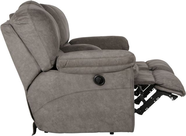 Catnapper® Reyes Graphite Lay Flat Reclining Console Loveseat with Storage & Cupholders 3