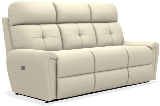 La-Z-Boy® Douglas Charcoal Leather Power Reclining Sofa with Headrest 1