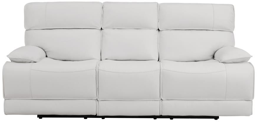 off white leather reclining sofa