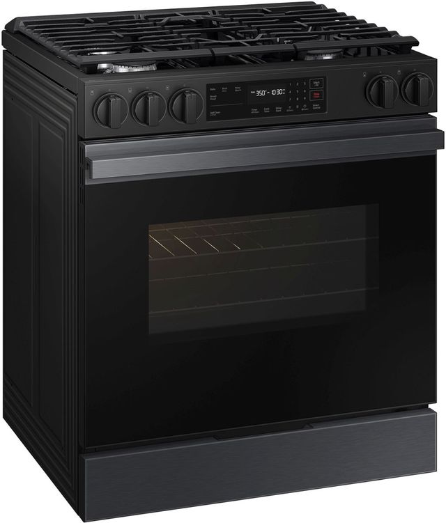 Samsung Bespoke 30" Matte Black Steel Slide In Gas Range Spencer's TV