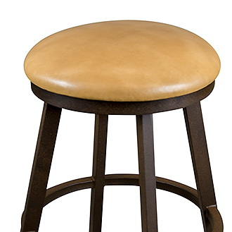 Wesley Allen Raleigh Speckled Oak/Cantina Peanut Bonded Leather 30" Counter Height Stool 1