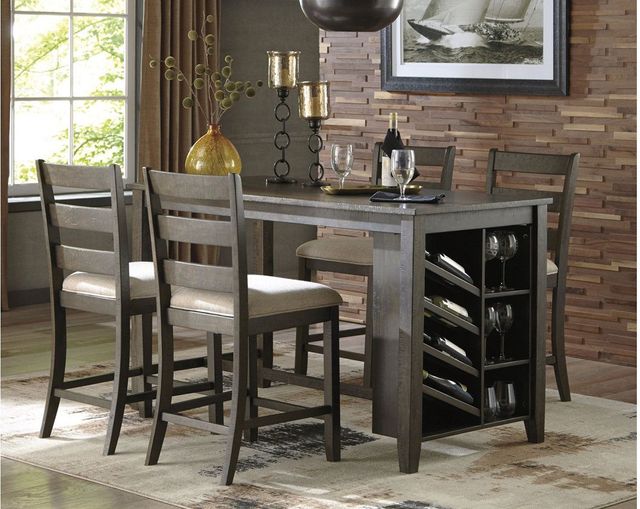 Signature Design by Ashley® Rokane Brown Counter-Height Dining Table-1