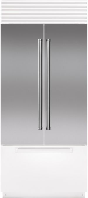 Sub-Zero® Classic 42" Stainless Steel Flush Inset French Door Panel with Pro Handle